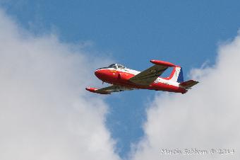 Jet Provost - sadly only on static display - seen here leaving the airfield