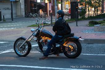 Proud Motorcyclist! The bike had LED lights that cycled through colours