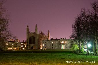Kings College in the dark