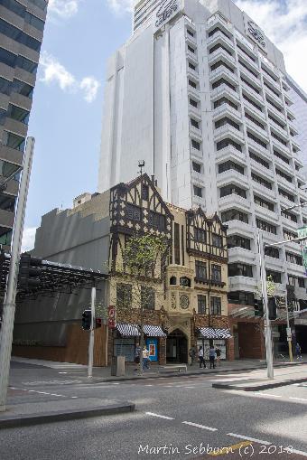 The incongruity of Perth - old buildings squashed between skyscrapers.