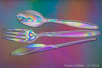 Polarised light through polarised filter