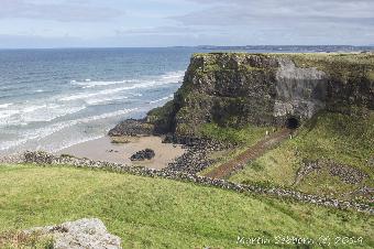 The railway through the cliff at Mussenden Park